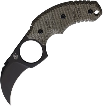 BAS254 Bastinelli Creations Ligament Fixed Blade Knife OD Green